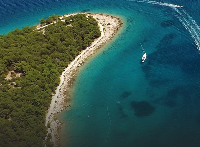 Aerial view of Murter island